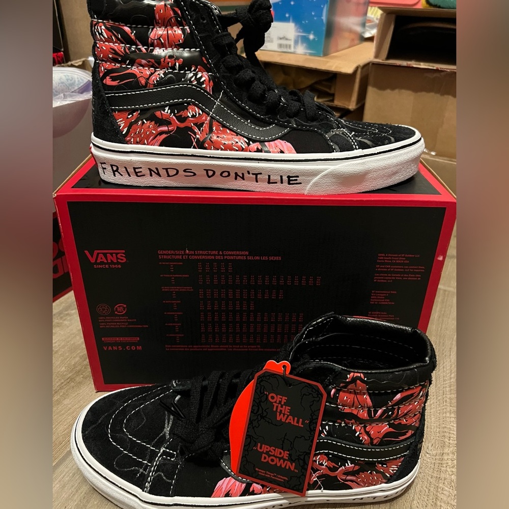 Vans X Stranger Things Sk8 Hi 7.5, 9, 9.5, 11.5